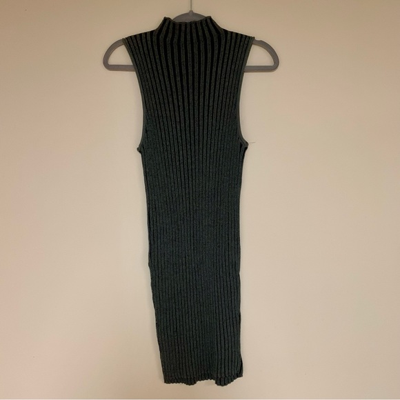 Bodycon Ribbed Sweater Slit-Dress - Picture 2 of 6